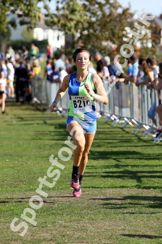 Jade Evans (Vale Royal), under-17 girls, Northern Cross Country Relay, Graves Park, Sheffield.
